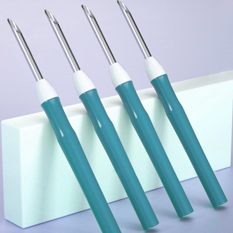 Knitting Embroidery Punch Threader Needle Pen Adjustable Sewing Accessories DIY