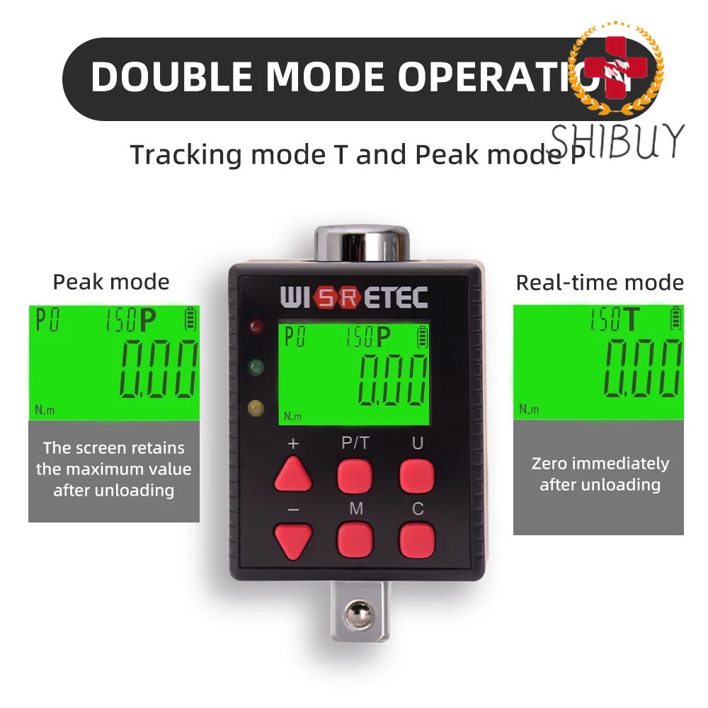 Digital Torque Meter Digital Backlight Display Wrench Torque Tester Two Working