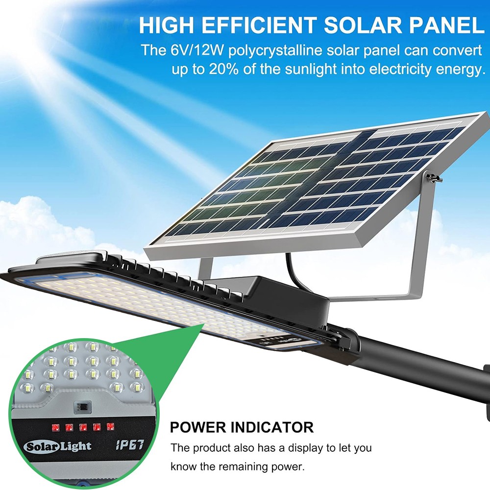 Commercial Solar Street Lights Outdoor Dusk to Dawn Solar Super Bright Aluminum