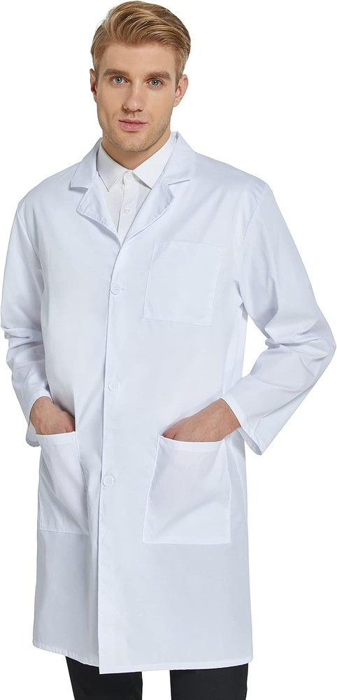 Multi-Functional Large White Lab Coat for Professionals - Unisex and Stylish