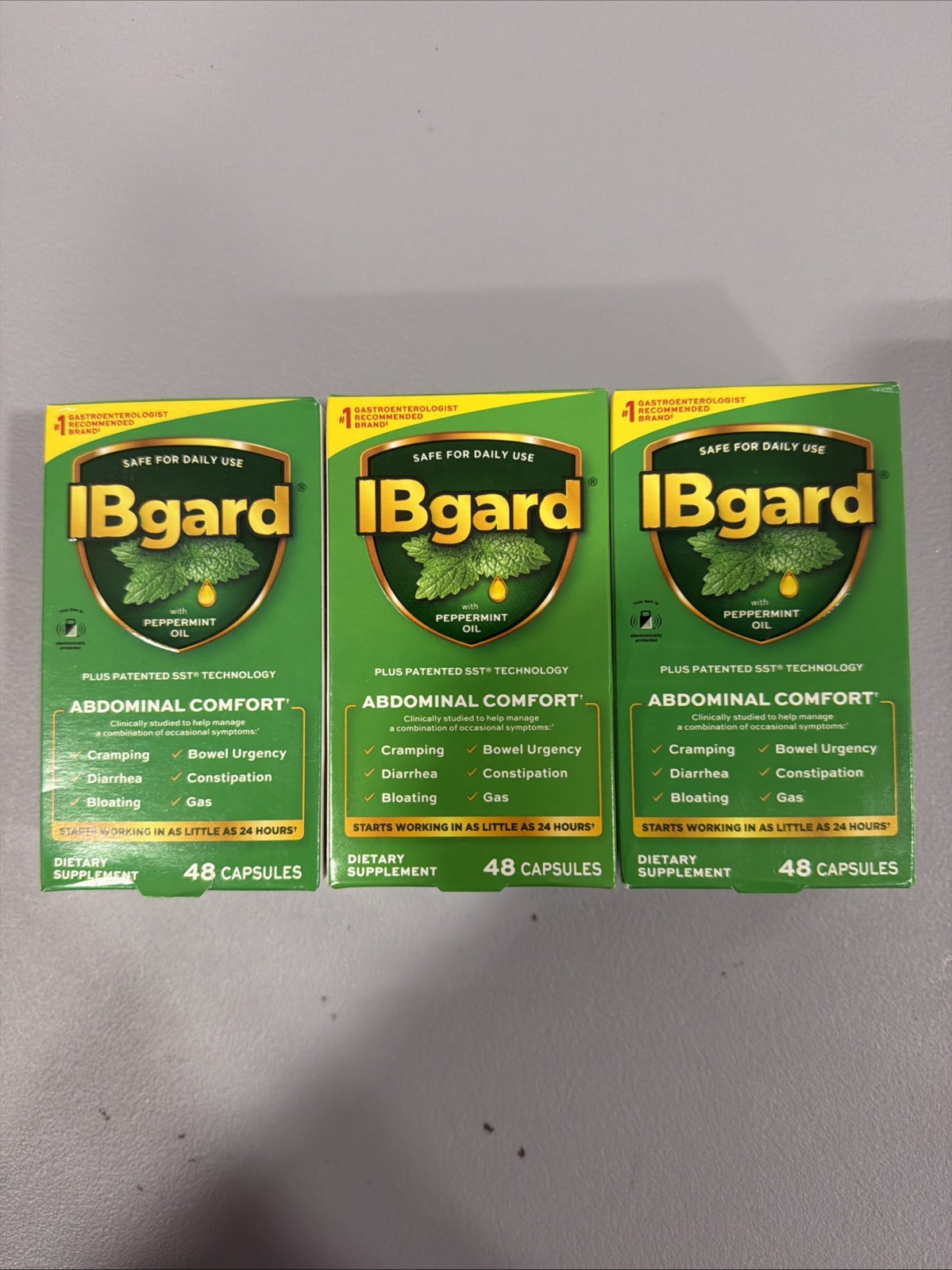 3 Pack IBgard (48 capsules each) for IBS Exp 06/27 +
