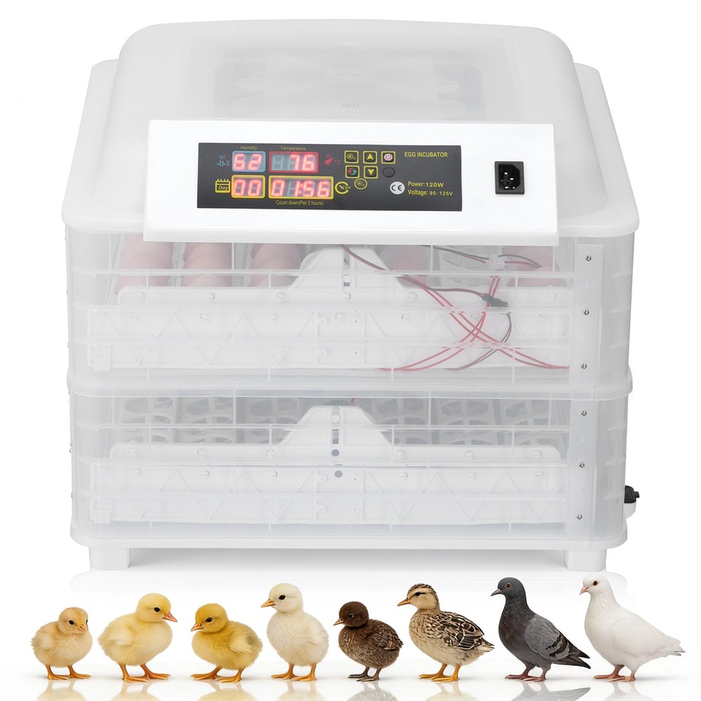 112 Eggs Digital Incubator Fully Automatic Egg Turning Humidity Chicken Duck
