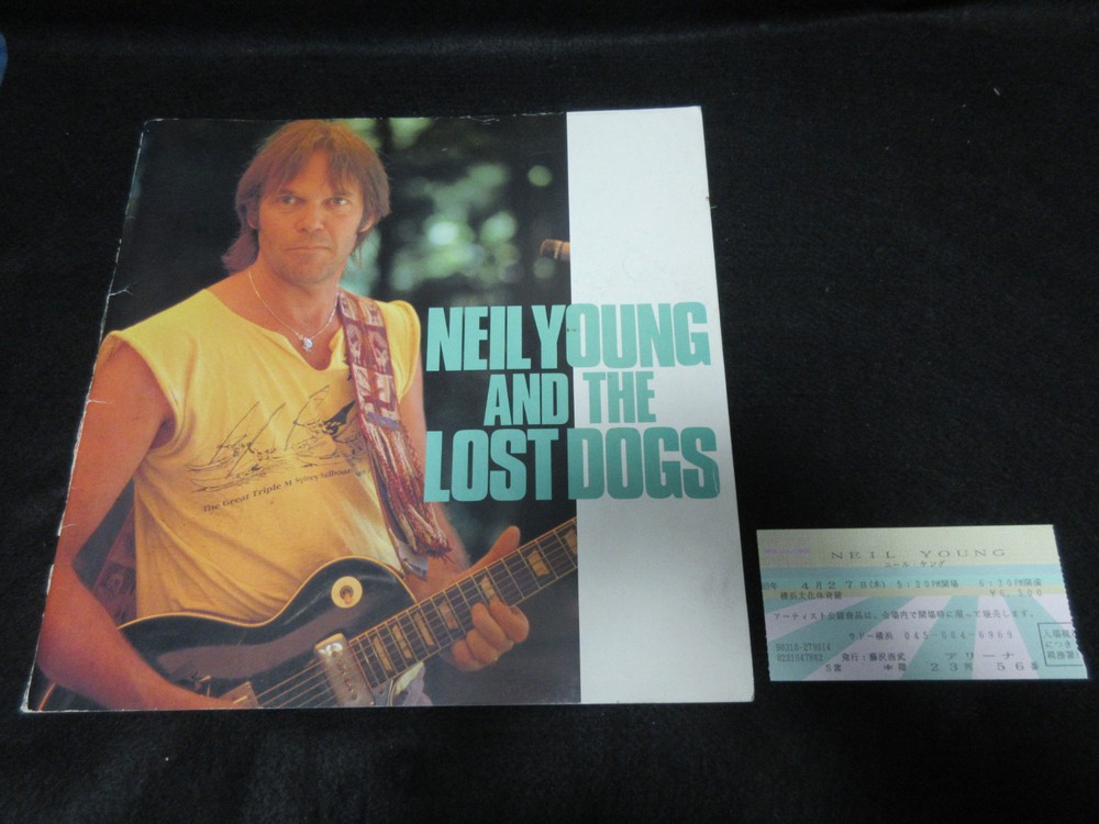 Neil Young 1989 Japan Tour Book Yokoham Ticket CSNY Buffalo Springfield Program
