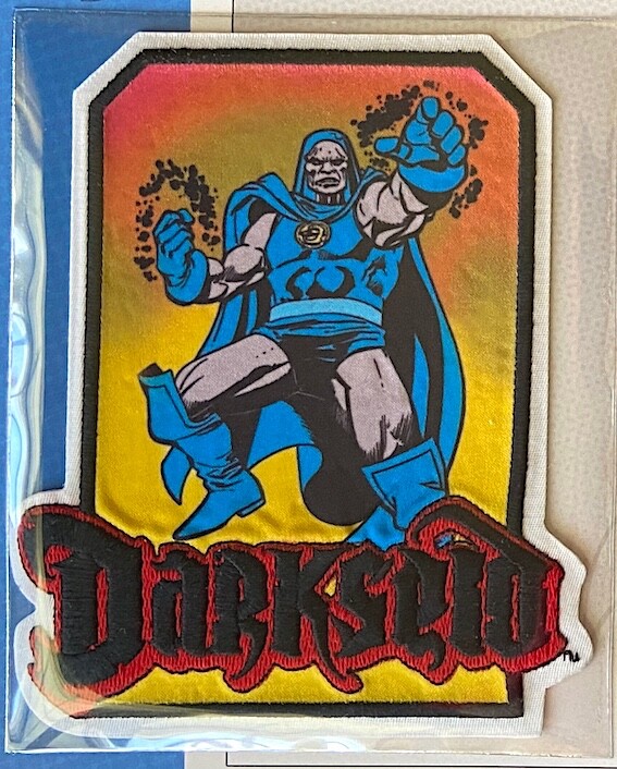 DARKSEID PATCH on INFO CARD ~ from Willabee & Ward ~ DC COMICS PATCH COLLECTION