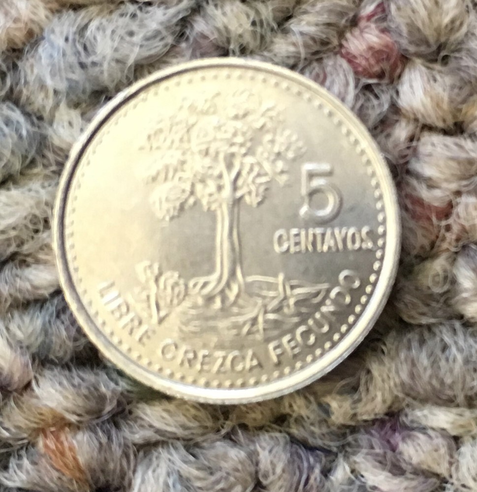 2009 Guatemala 5 Centavos coin; circulated
