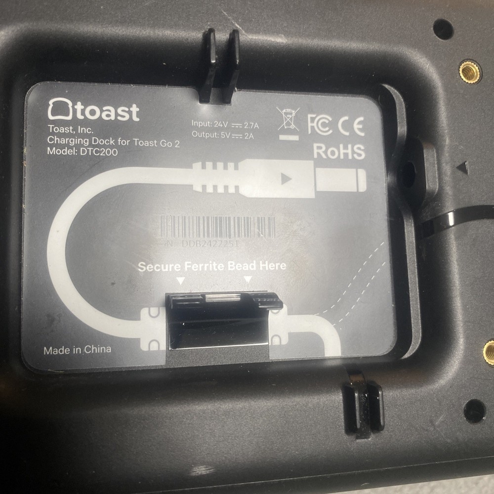 Charging Dock for Toast Flex POS Go 2 Handheld Tablet Mobile Computer - DTC200