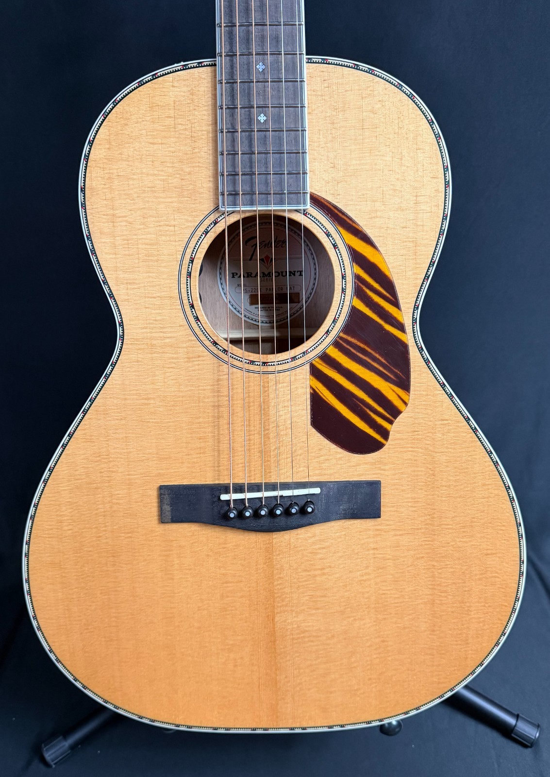 Fender PS-220E Paramount Parlor Acoustic-Electric Guitar Gloss Natural (742)