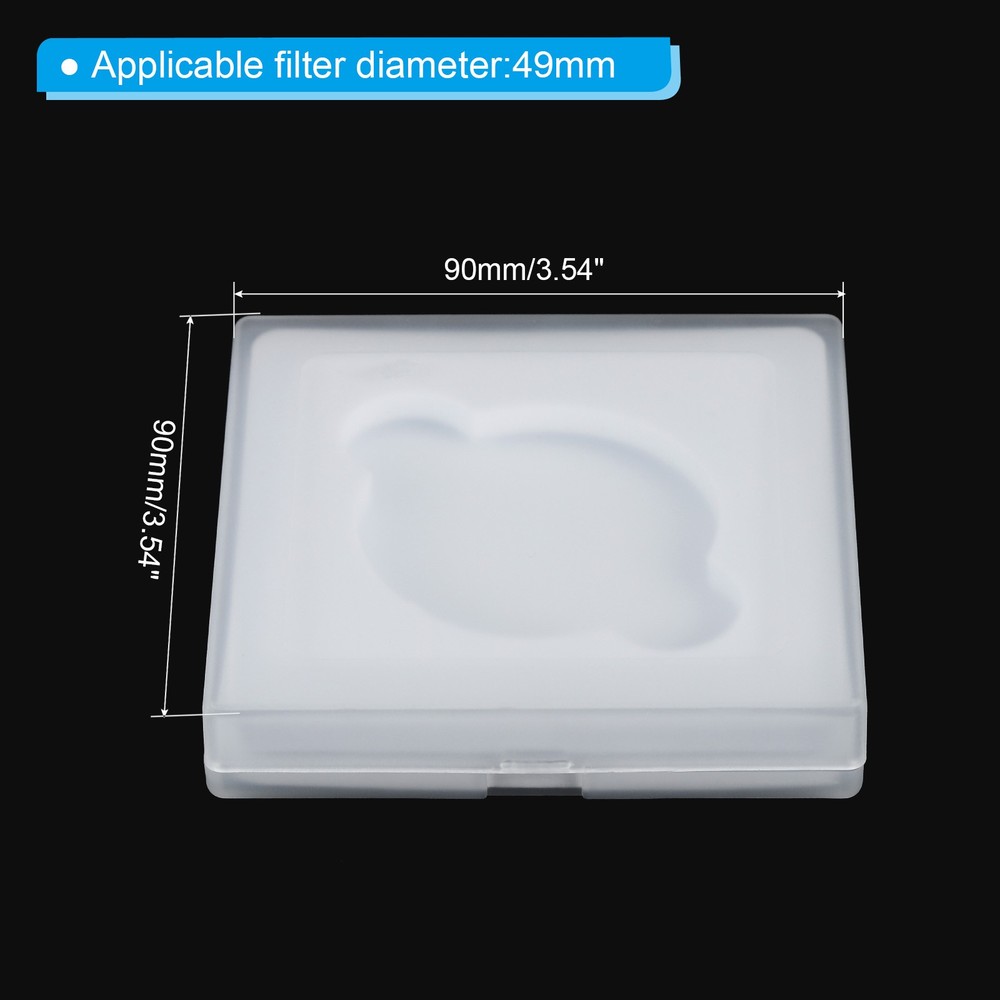 49mm Lens Filter Case,3pcs Camera Filter Case Portable Lens Filter Box Plastic