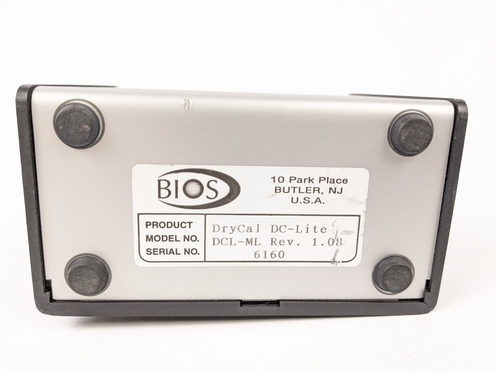 Bios DryCal DC-Lite Primary Flow Meter DCL-ML Rev. 1.08
