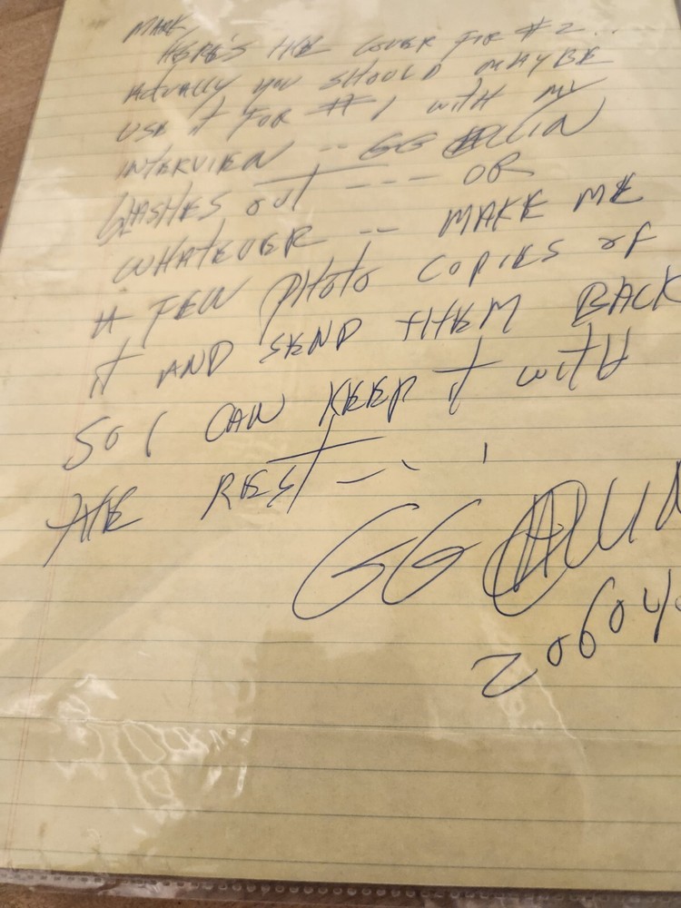 GG ALLIN PRISON ART FAN CLUB SHIRT MURDER JUNKIES ANTISEEN DWARVES MENTORS AXCX