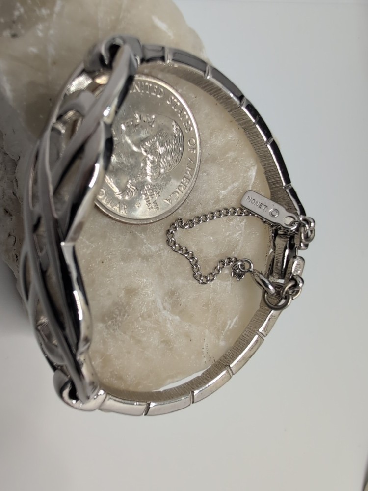 Monet Infinity Silvertone Bracelet w Chain Extender