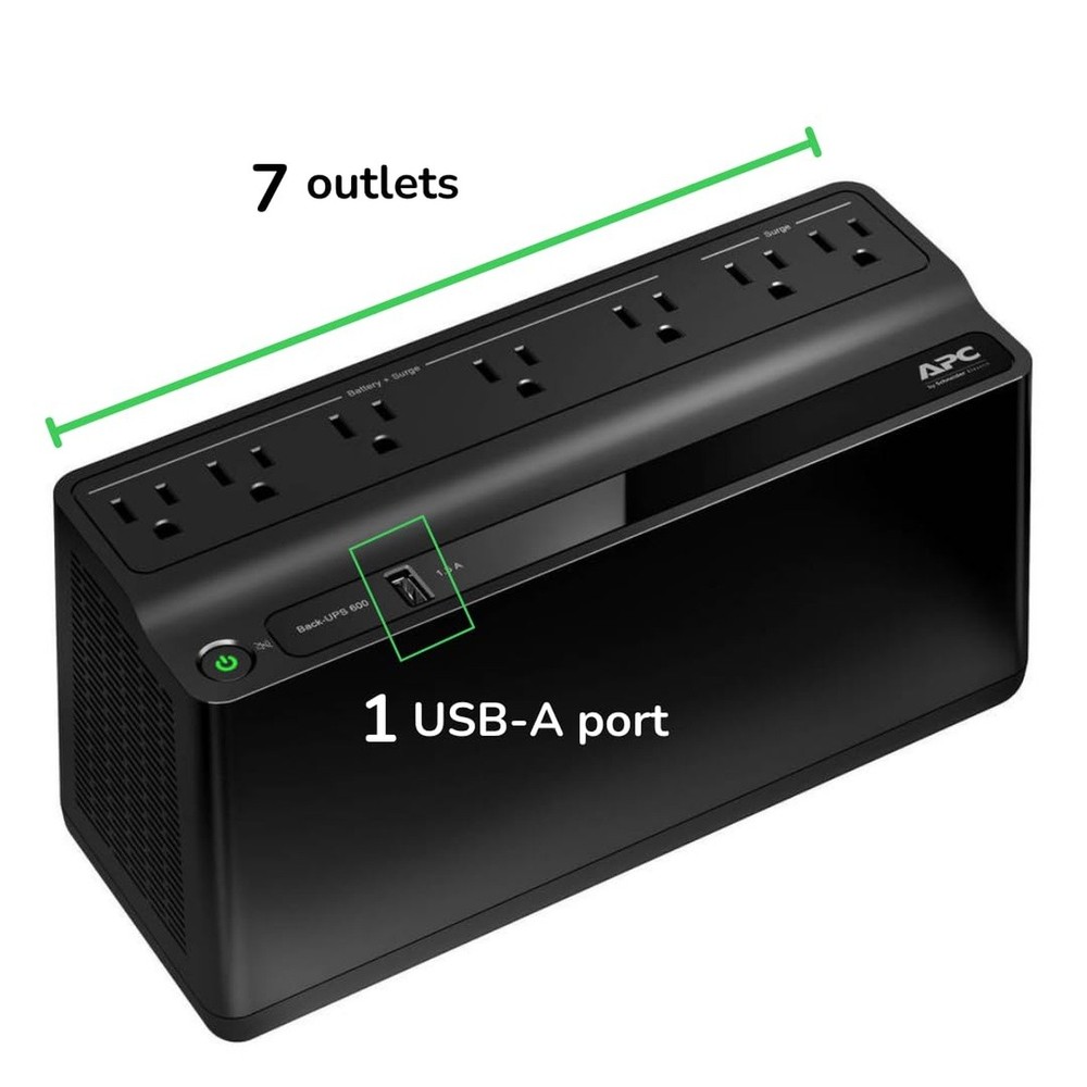 UPS Battery Backup APC BE600M1 600VA 330W