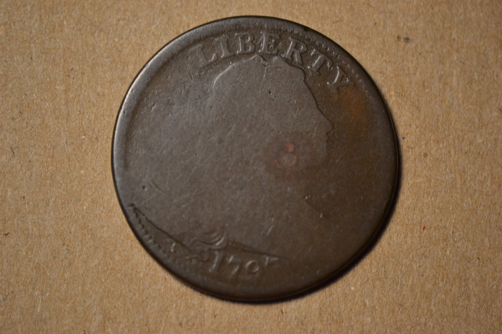 1797 Draped Bust Large Cent- Good with weak reverse.