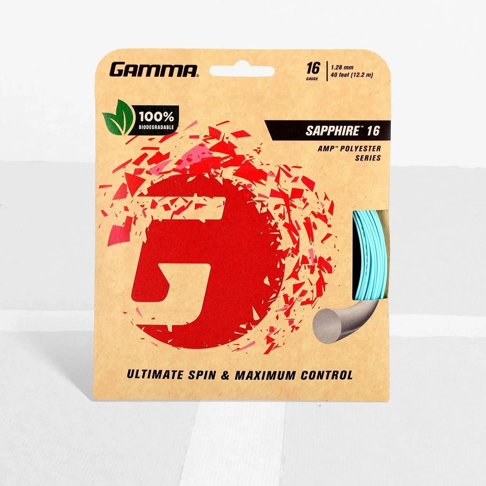 Gamma Sapphire Tennis String Teal, Spin & Control
