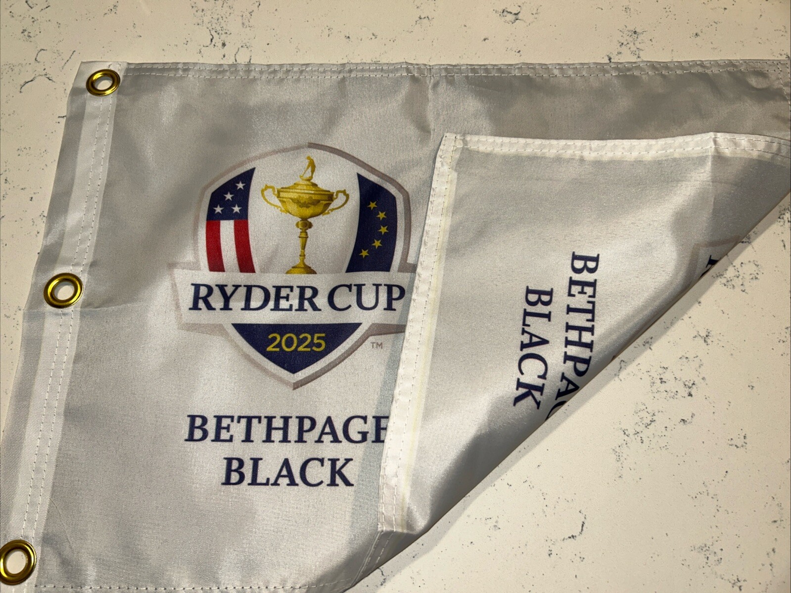 2025 RYDER CUP BETHPAGE BLACK PGA TOUR TORREY PINES PIN FLAG WITH GROMMETS