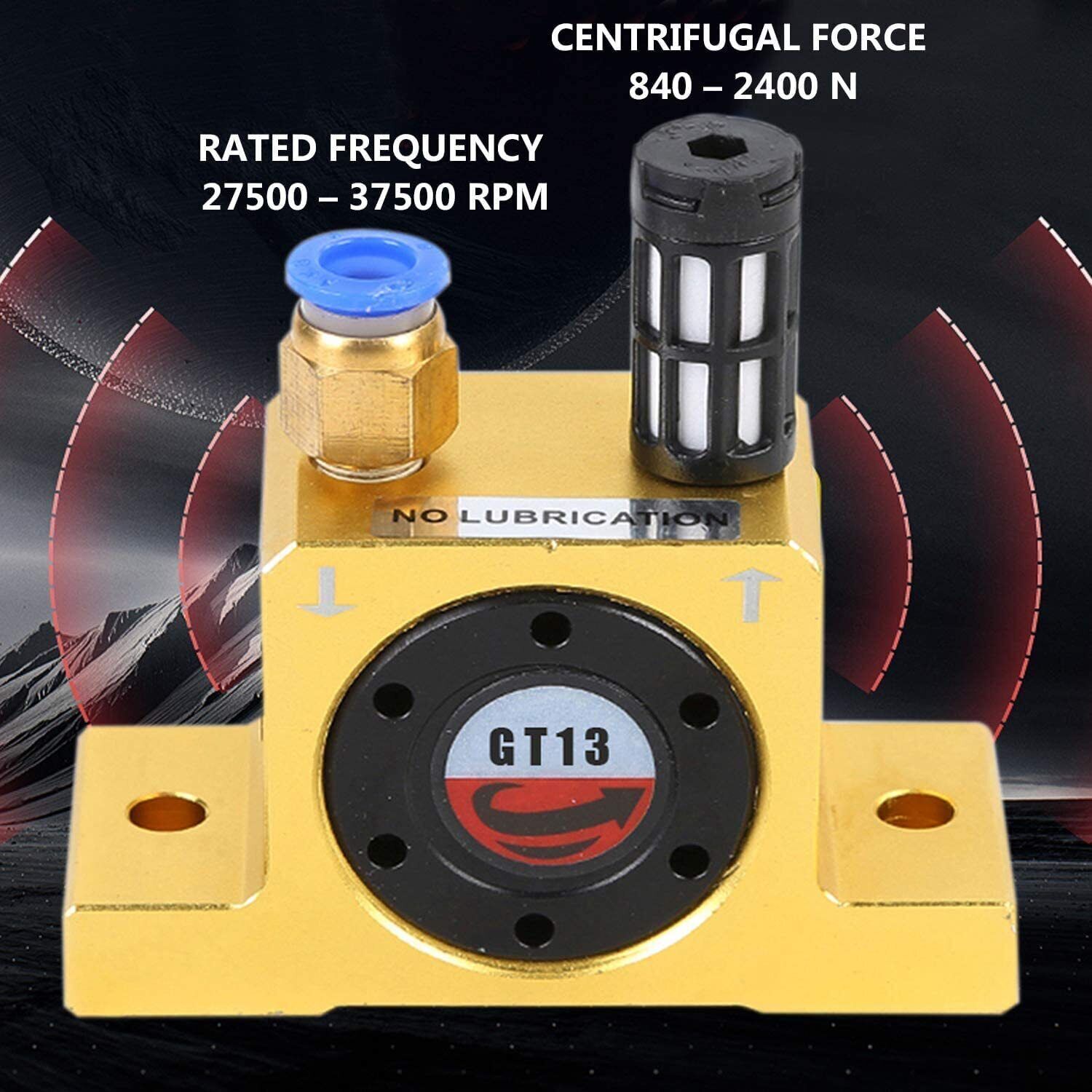 Industrial Pneumatic Turbine Vibrator Compressed Air Power Wheel Type Vibrator