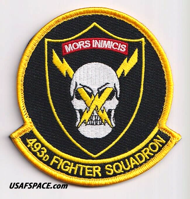 USAF 493RD FIGHTER SQ - MORS INIMICIS -RAF Lakenheath, UK- ORIGINAL FRIDAY PATCH