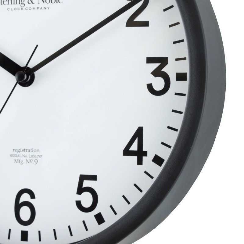 Mainstays Basic Indoor 8.78" Black Analog Round Modern Wall Clock