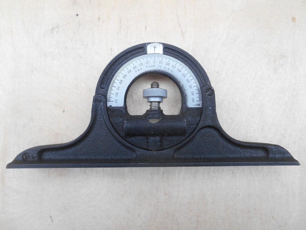 PRATT & WHITNEY 12" COMBINATION SQUARE PROTRACTOR