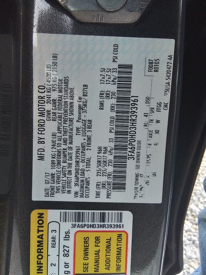 2017-2020 Ford Fusion Front 4.2" Dash Display Screen
