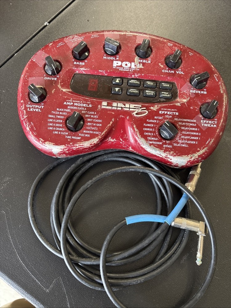 Line 6 POD 2.0 Multi-Effects Guitar Effect Pedal Untested
