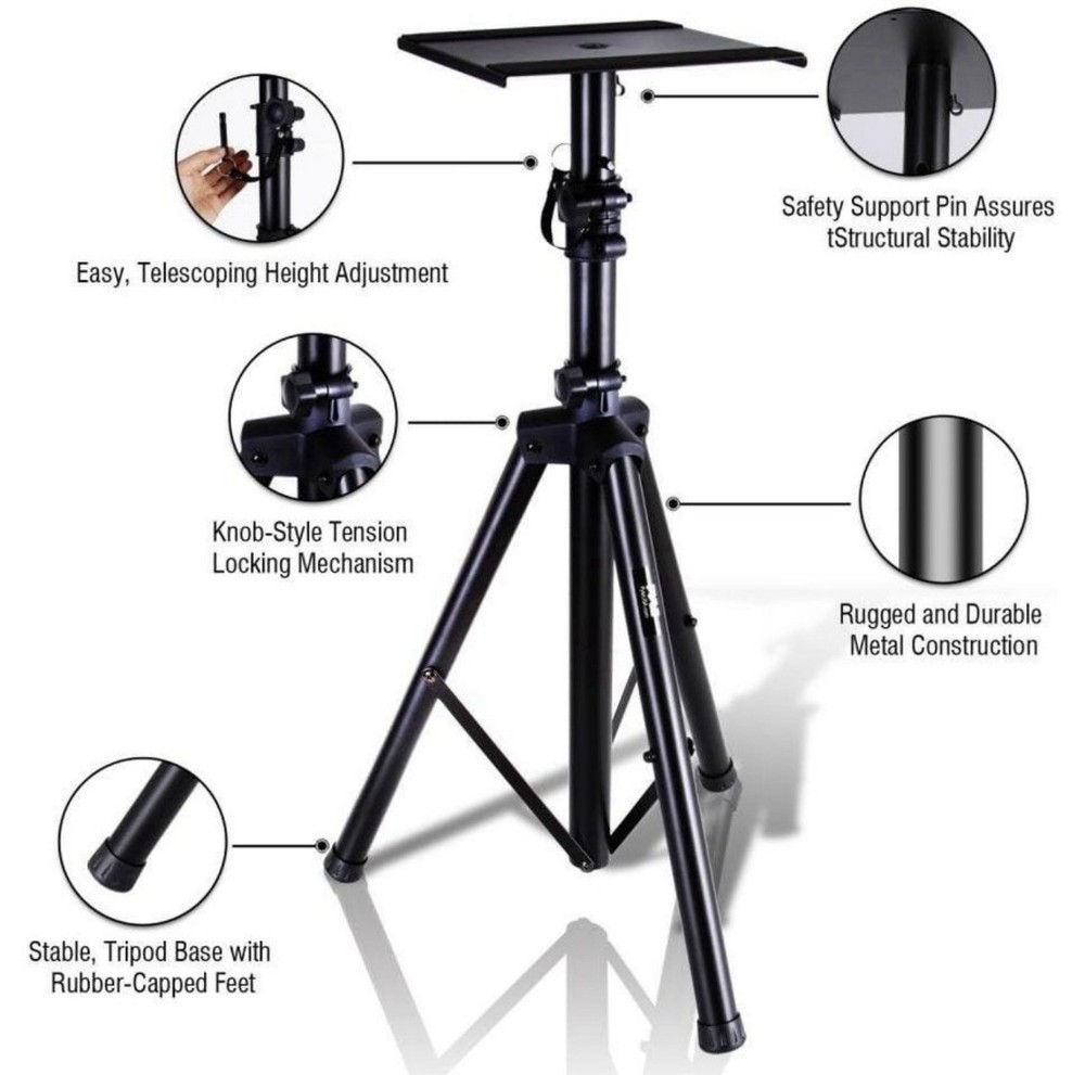 2 Pyle Universal Tripod Speaker Stand Mount Holder, Adjustable Height.(READ****)