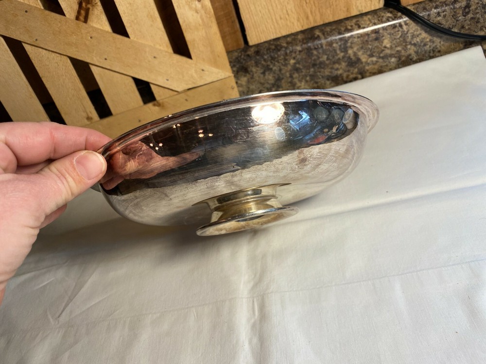 Vintage Silver Plate Round Serving Dish