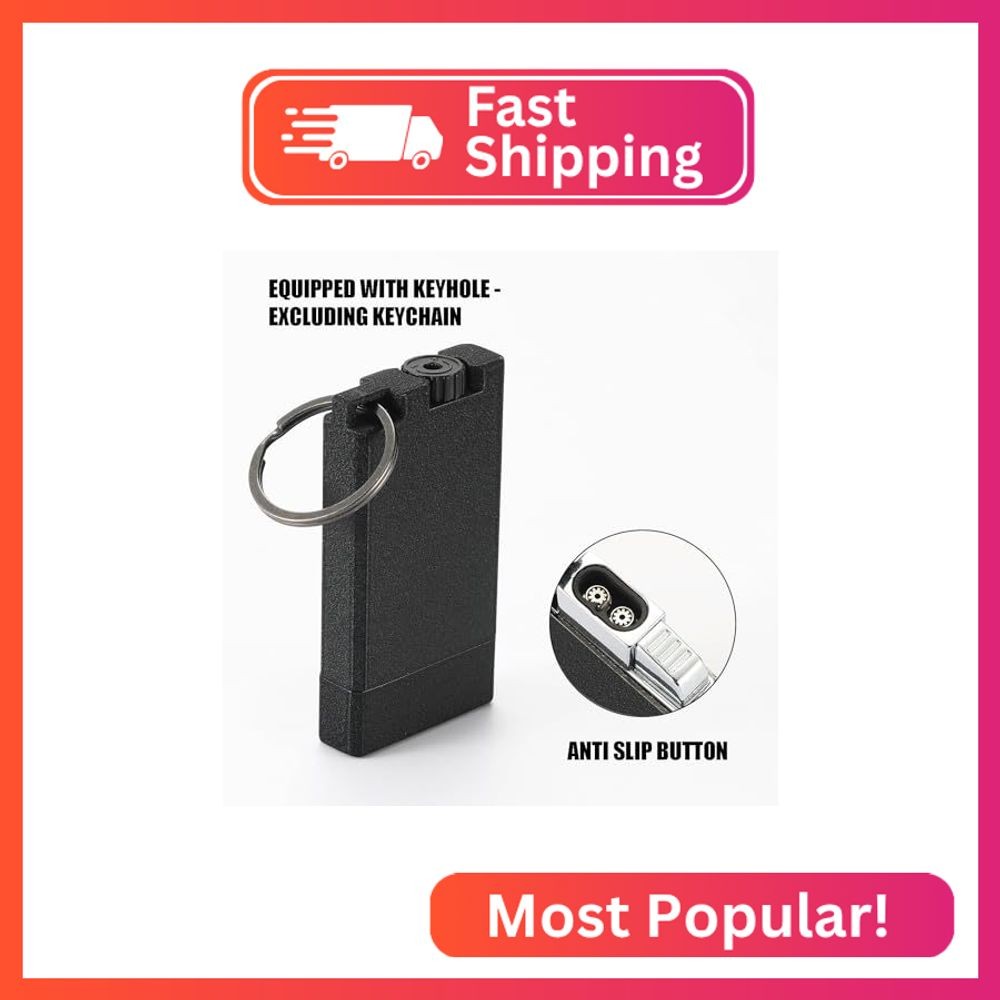 Copmotds Butane Lighter with Keyhole, 2 Pack Double Jet Flame Torch Lighter with