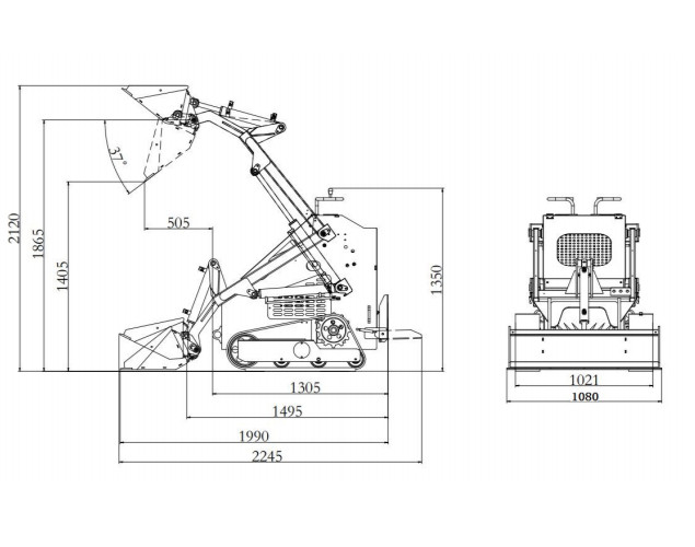 2025 13.5HP Mini Skid Steer Loader B&S Gasoline Stand-on Gas Electric Start