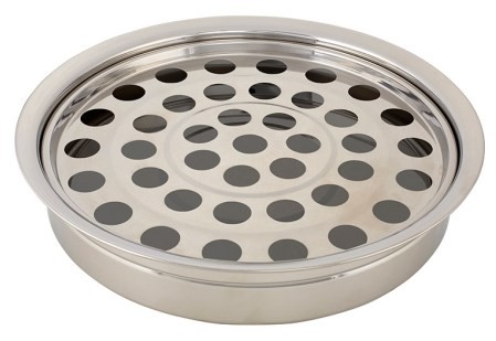 COMMUNION TRAY-STACKING-40 HOLES-SILVER