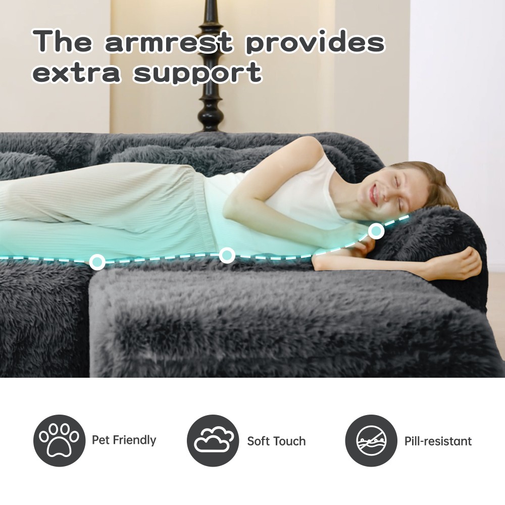 Modular Sectional Sofa Couches 32D High Density Sponge Required Ergonomic Design