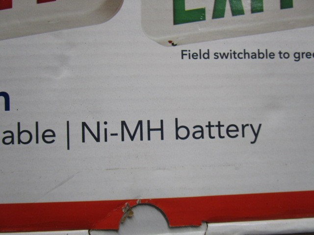LITHONIA LIGHTING LED Exit Sign Red/Green Switchable EXRG EL M6 NEW