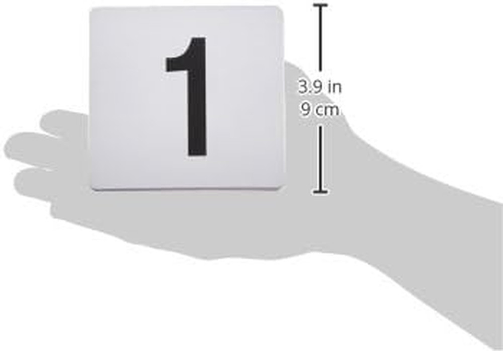 Table Numbers, 1-25, 4" X 3-3/4", Plastic
