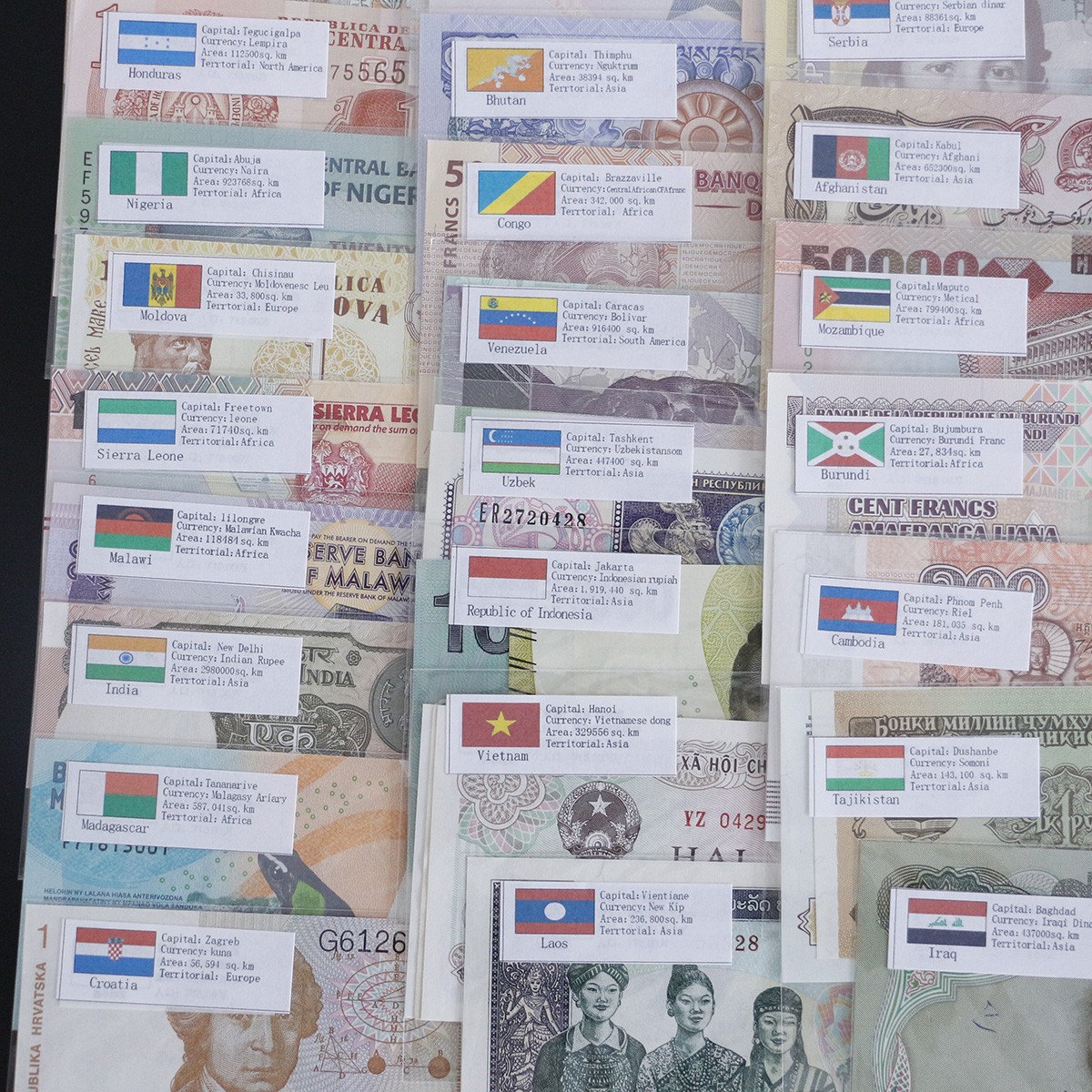 Lots 100 Different Paper Money UNC Collection 50 Countries World Banknotes