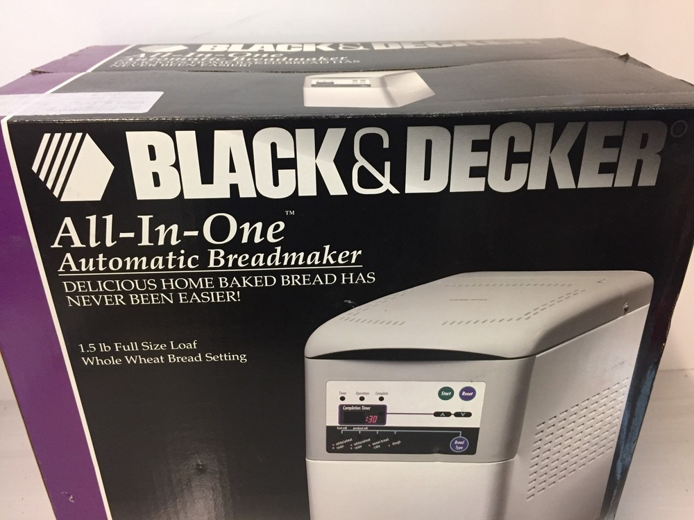 Black & Decker All-In-One Automatic Breadmaker B1500 1.5lb Loaf White * SEALED