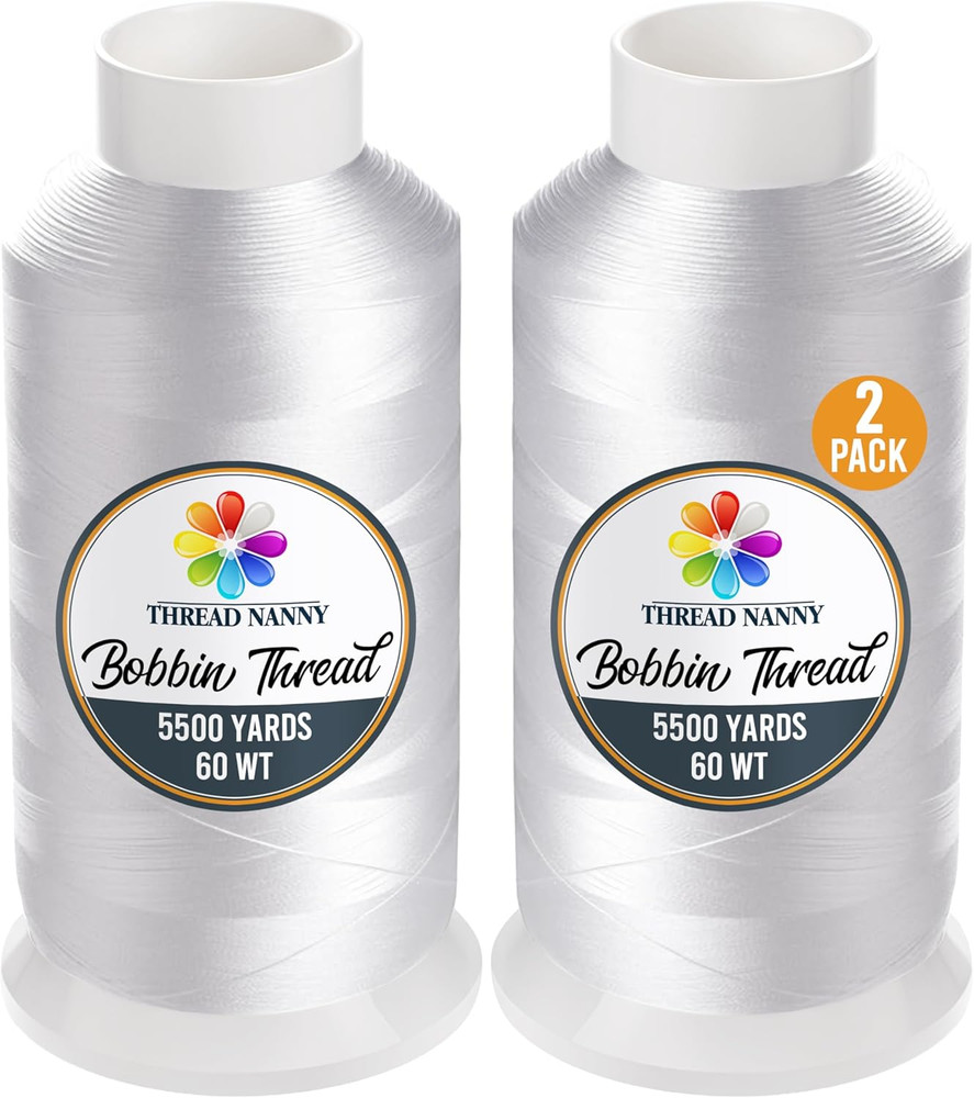 2 X-Large Cones Embroidery Bobbin Thread - 60wt for Machine Embroidery and Sewin