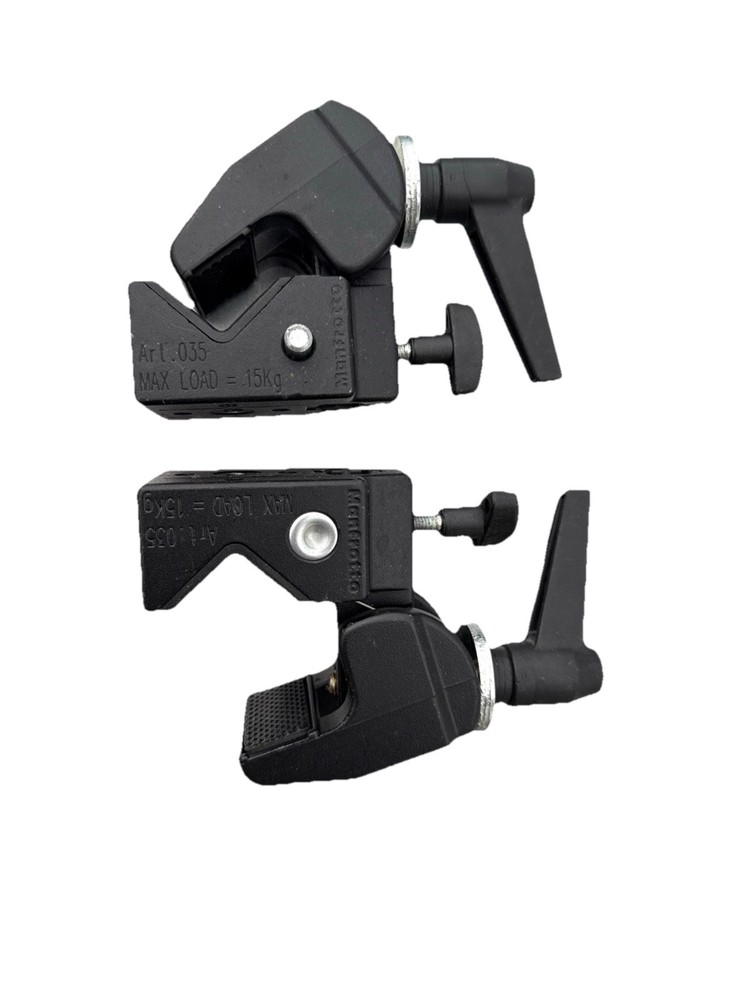 Two Manfrotto 035 Super Clamp - Black - Excellent Condition