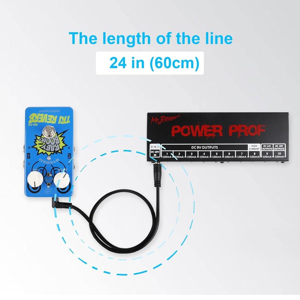 Guitar Effect Pedal Power Lead 8 Pack