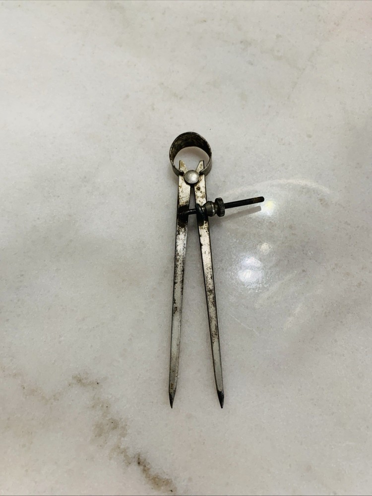 Drafting Compass And Geometry Rounder Vintage Used