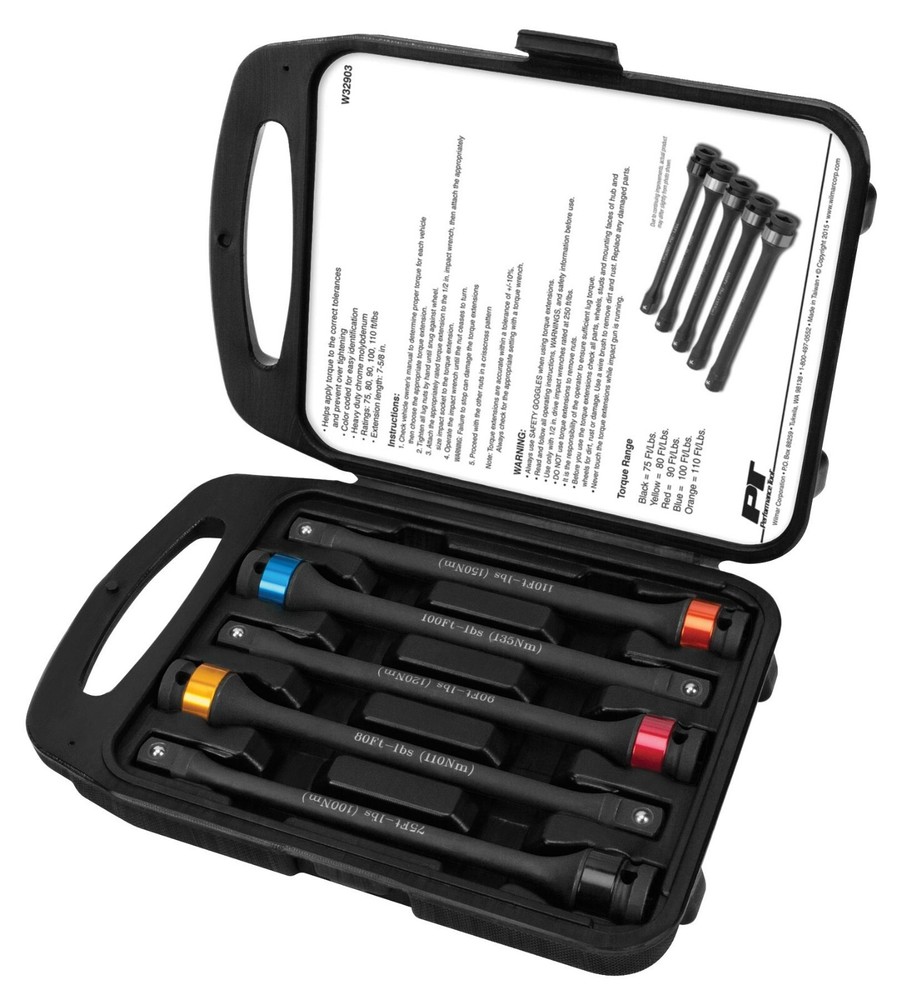 Performance Tool W32903 - 5 PIECE TORQUE LIMITING EXTENSION SET 7-5/8" LENGTH