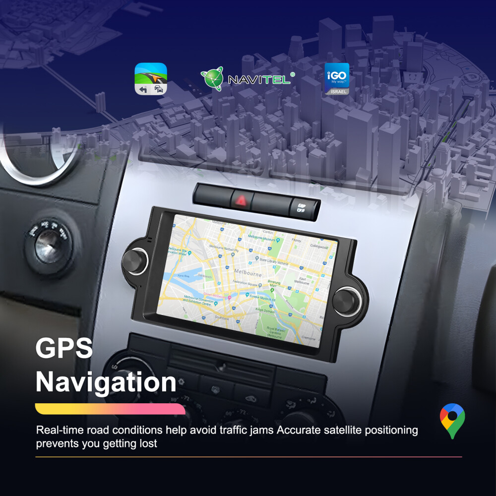 For 2006 2007 2008 DODGE RAM 1500 2500 3500 CarPlay Android 13 Radio GPS SWC