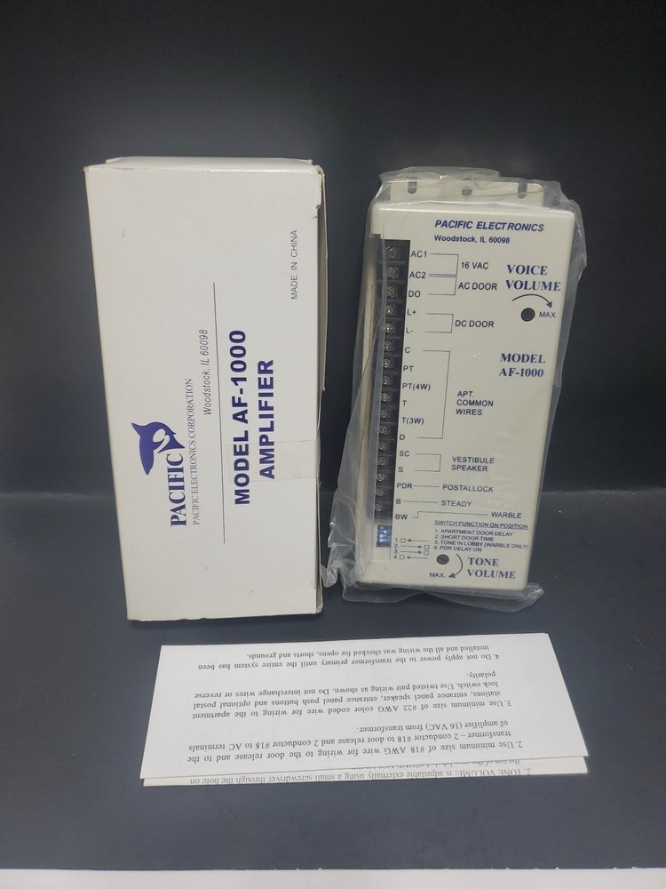Pacific Electronics Af-1000 Amplifier for intercom systems