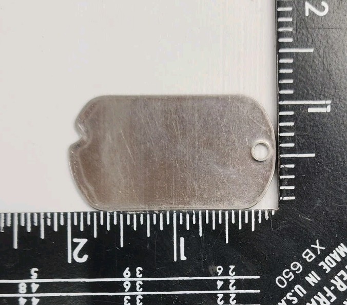 (2) Authentic WWII Era Blank Dog Tags