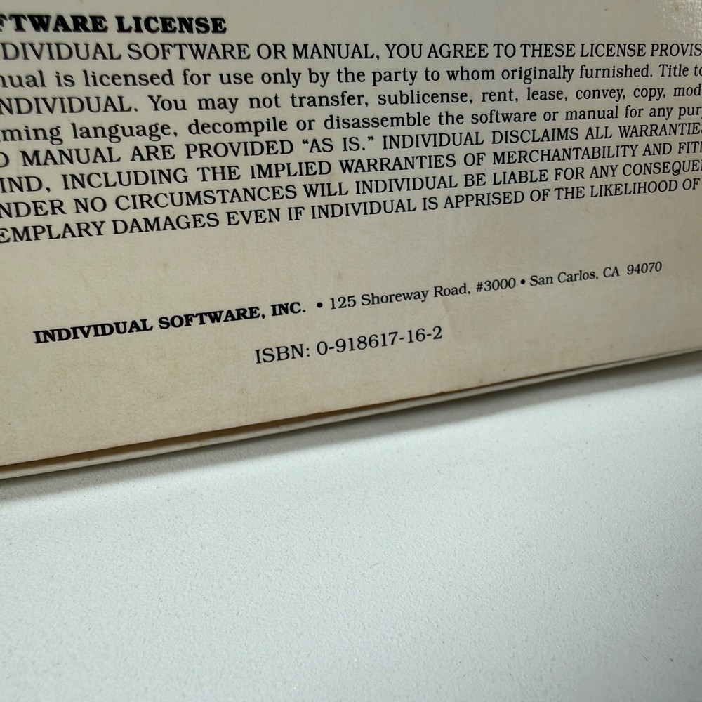 Individual Software Inc. Learn To Use DOS 0-918617-16-2 Vintage Computing