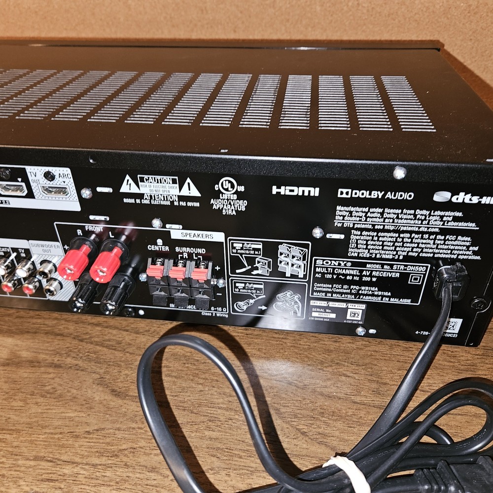 Sony STR-DH590 5.2 Multi-Channel HDMI Receiver - Unit Only - TESTED