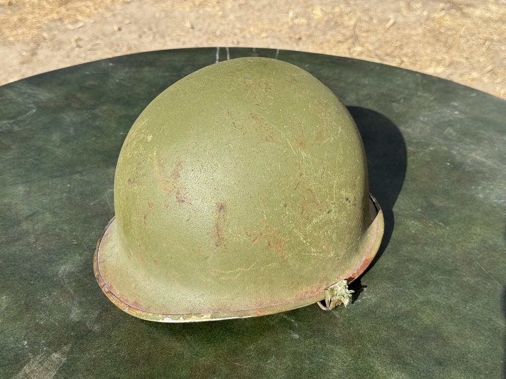 Original WW2 US M1 Helmet Front Seam