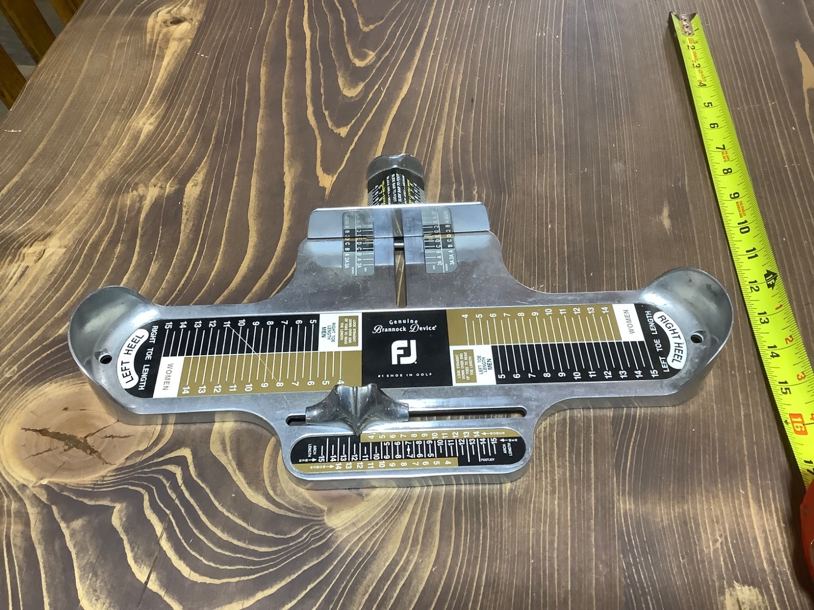 Vtg Genuine Brannock Device Women's Shoe Sizer Width Arch Foot Measurement Tool