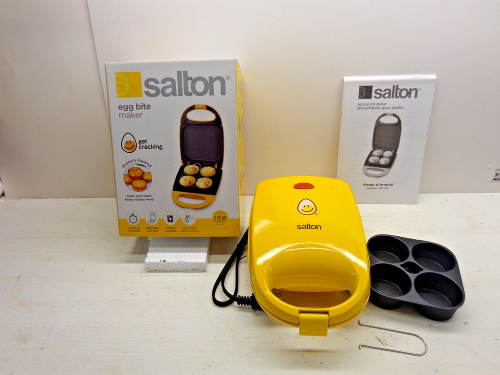 Salton Egg Bite Maker  4 Bite  No Stick - 5 Min Cook