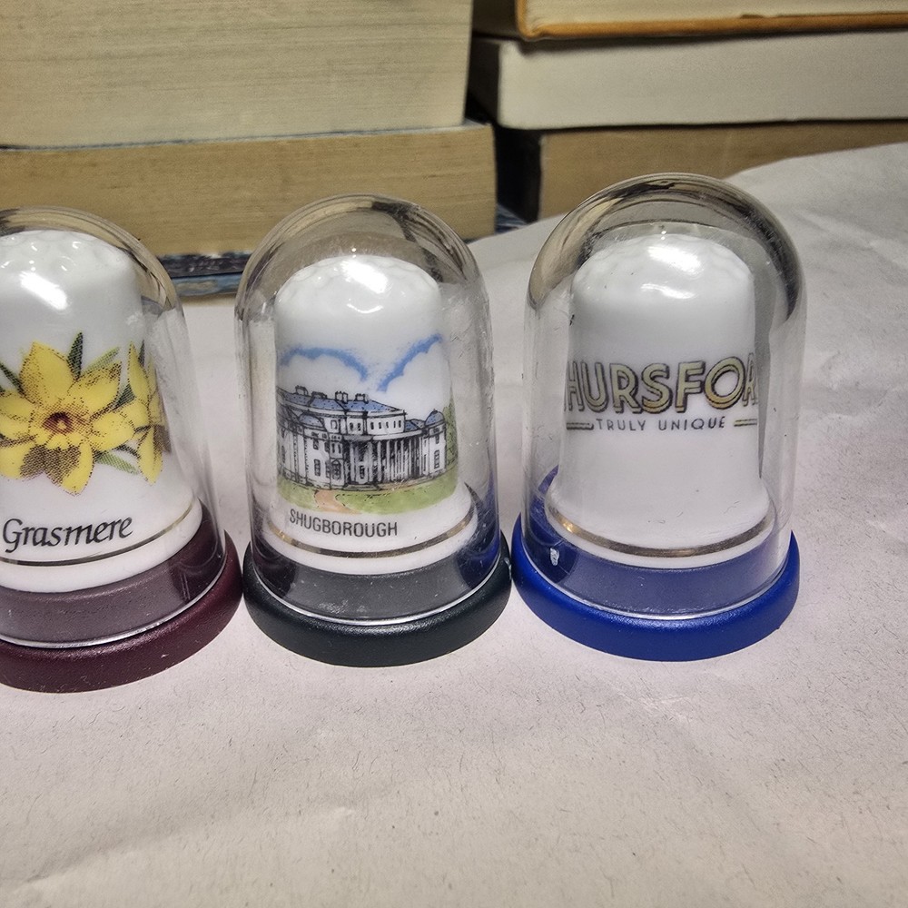 5 Assorted Vintage Thimbles Novelty Unique