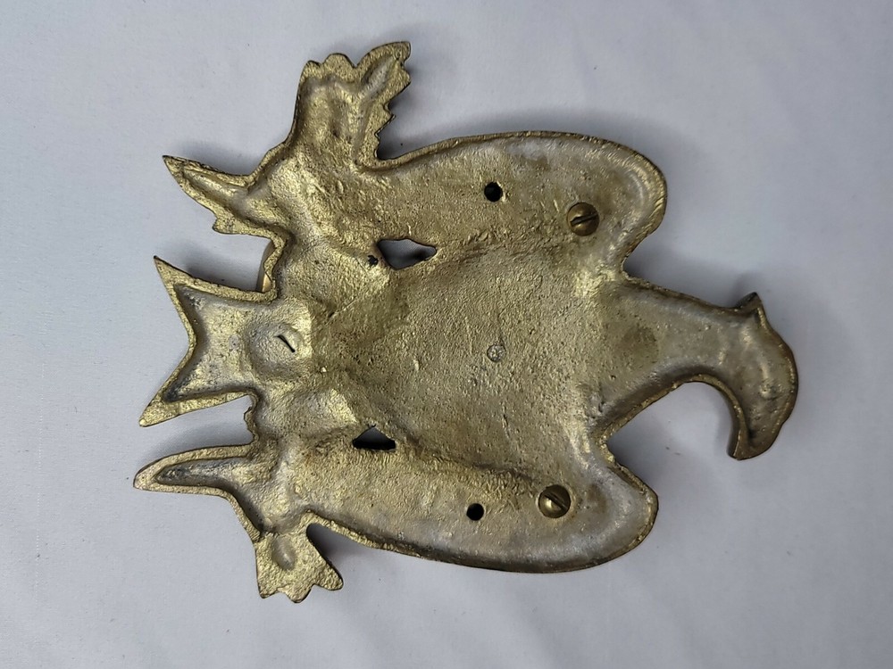 Antique Brass Door Knocker, Solid Brass Eagle Door Knocker, 6 inches